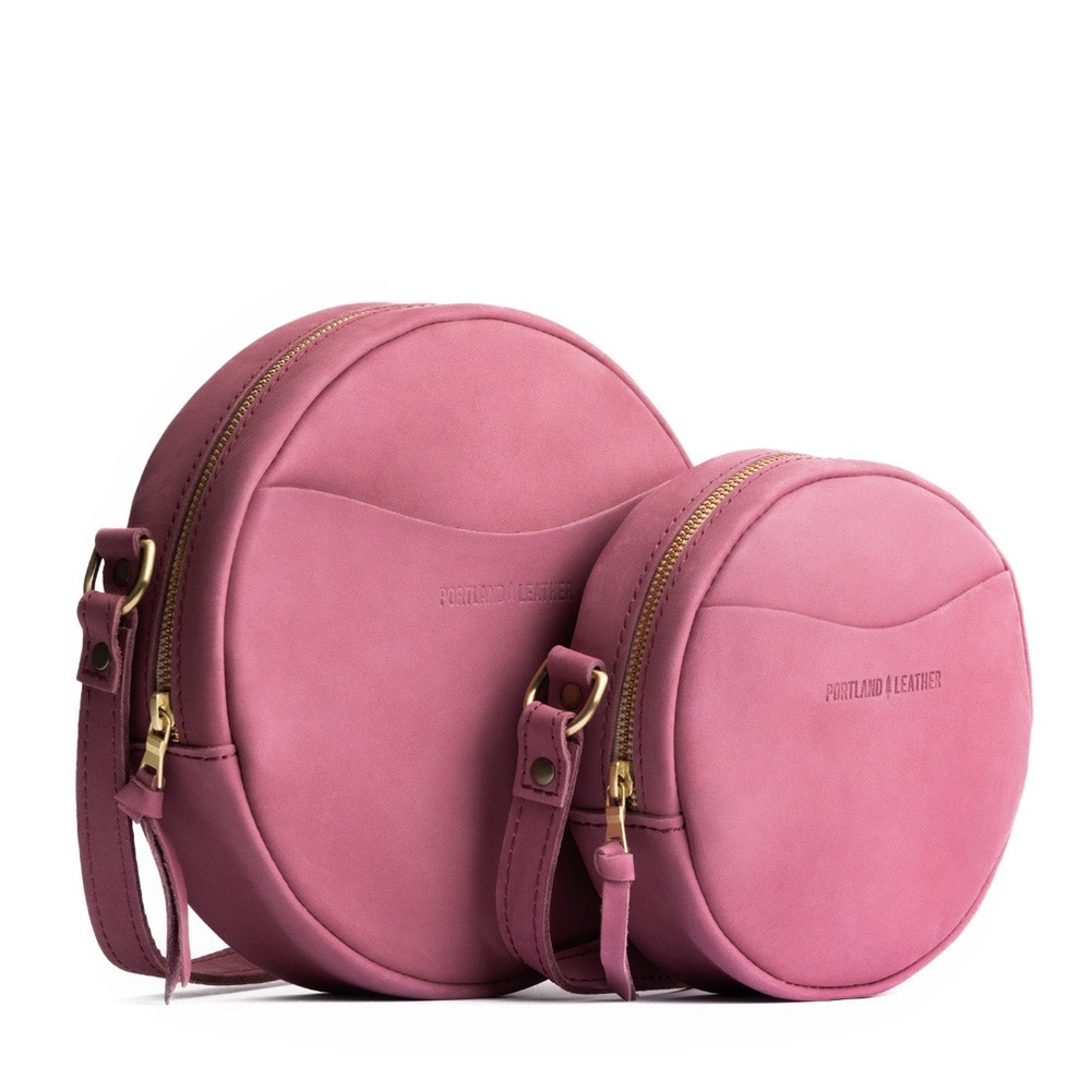 Portland Leather Pink Crossbody Bag - Picture 5 of 11